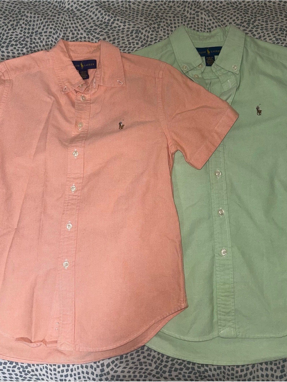 Ralph Lauren Kids Button-Down Shirts in Peach & Light Green